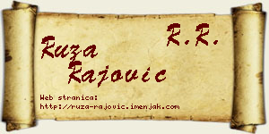 Ruža Rajović vizit kartica